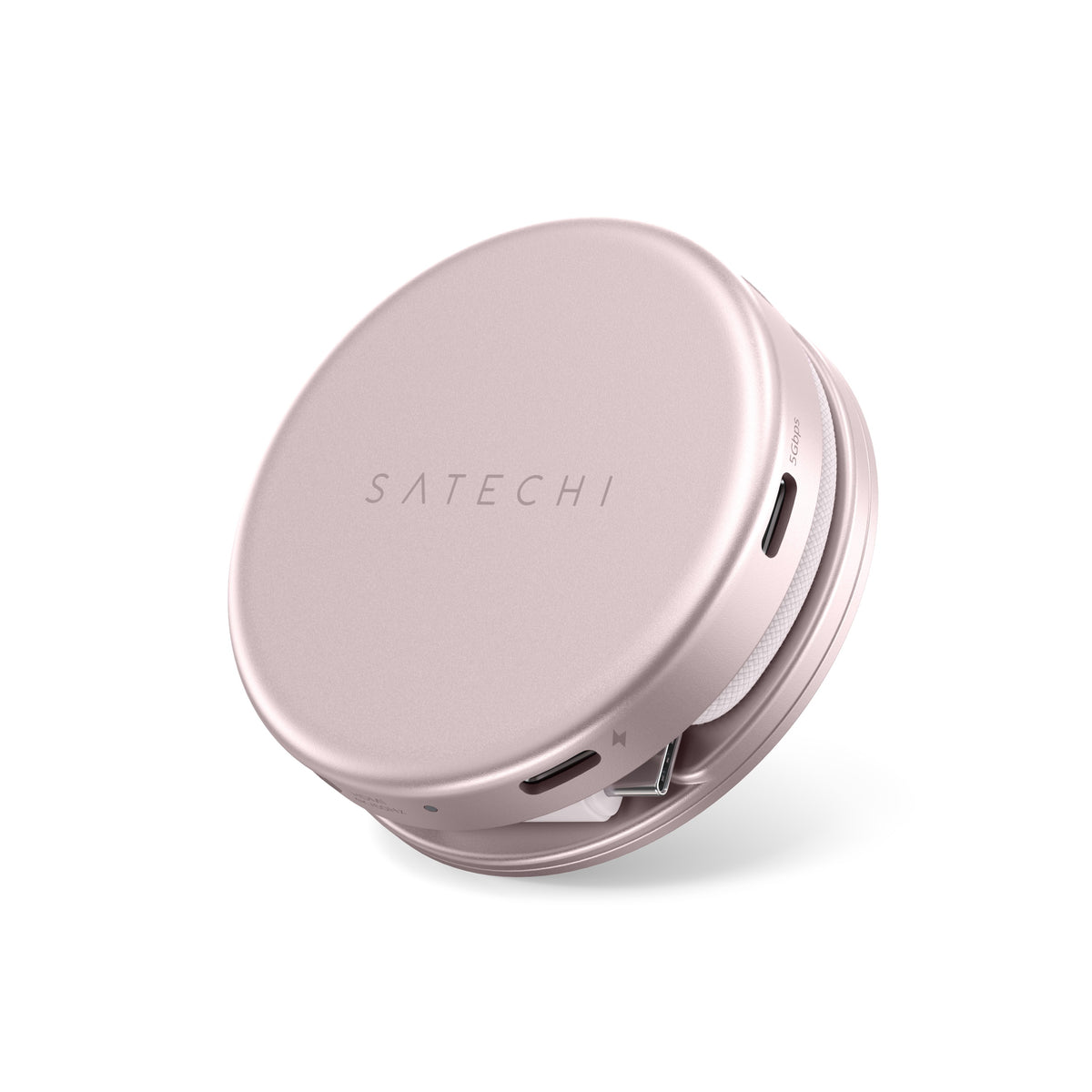 Satechi OntheGo 5-in-1 Multiport Adapter - adapter do urządzeń mobilnych USB-C/USB-A/HDMI 4K/czytnik kart SD/USB-C PD różowy
