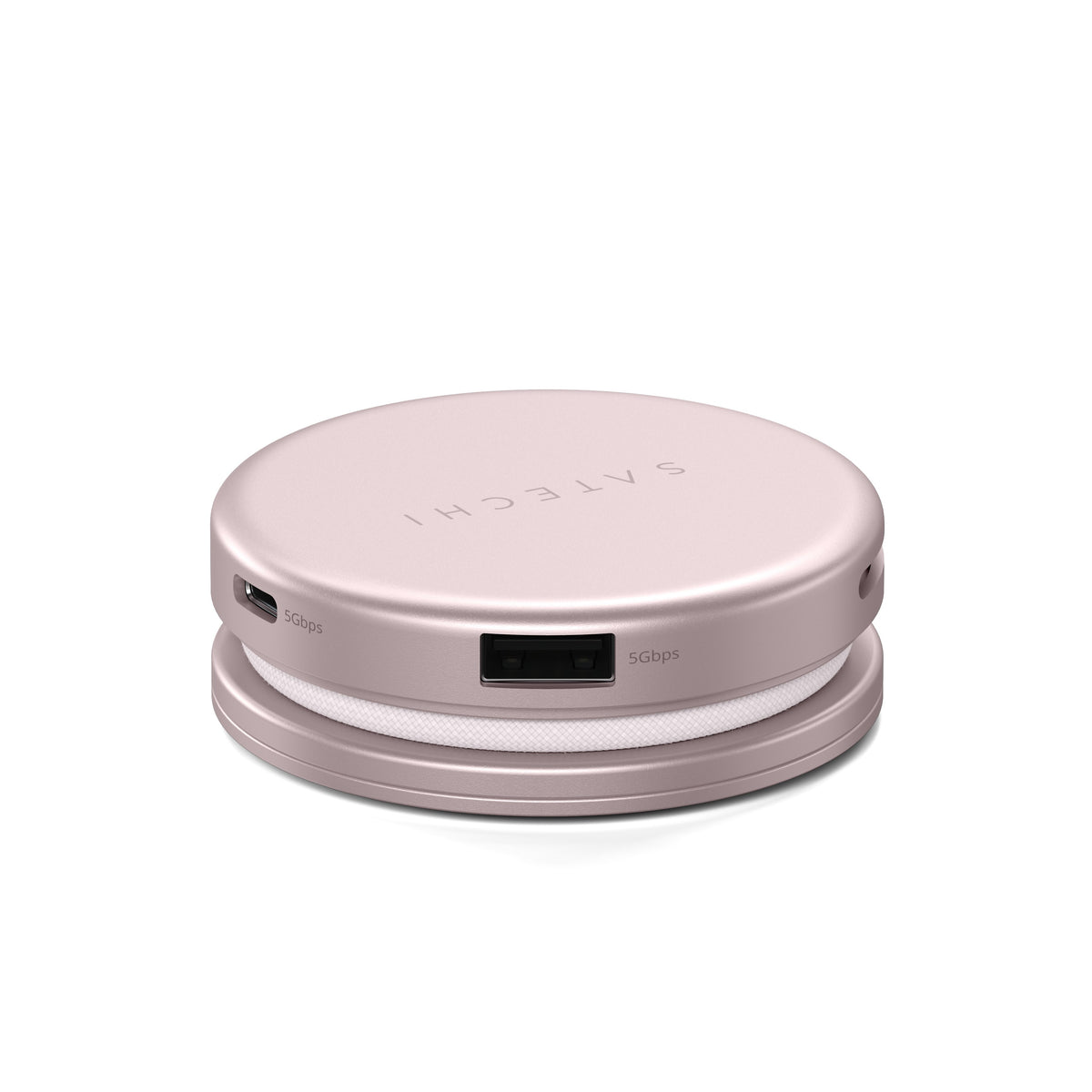 Satechi OntheGo 5-in-1 Multiport Adapter - adapter do urządzeń mobilnych USB-C/USB-A/HDMI 4K/czytnik kart SD/USB-C PD różowy