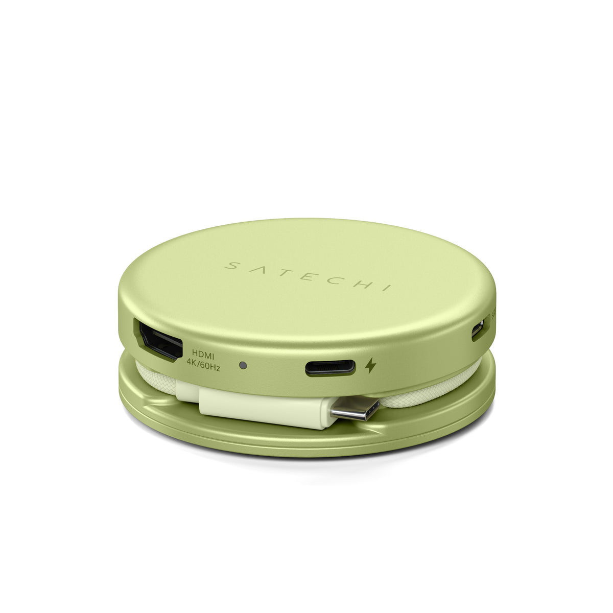 Satechi OntheGo 5-in-1 Multiport Adapter - adapter do urządzeń mobilnych USB-C/USB-A/HDMI 4K/czytnik kart SD/USB-C PD żółty