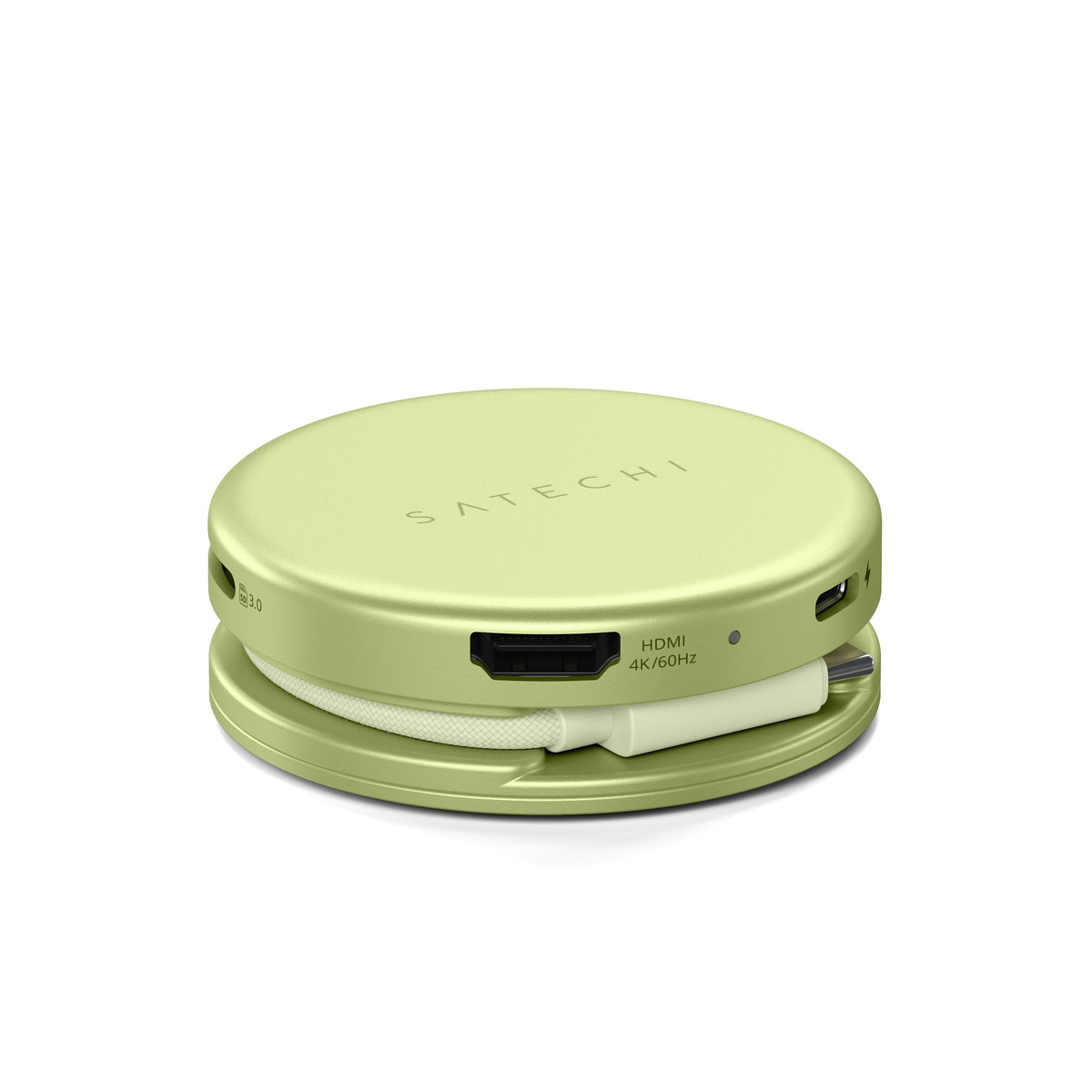 Satechi OntheGo 5-in-1 Multiport Adapter - adapter do urządzeń mobilnych USB-C/USB-A/HDMI 4K/czytnik kart SD/USB-C PD żółty