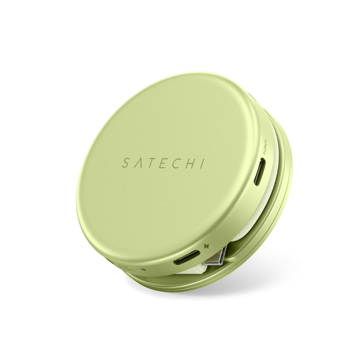 Satechi OntheGo 5-in-1 Multiport Adapter - adapter do urządzeń mobilnych USB-C/USB-A/HDMI 4K/czytnik kart SD/USB-C PD żółty