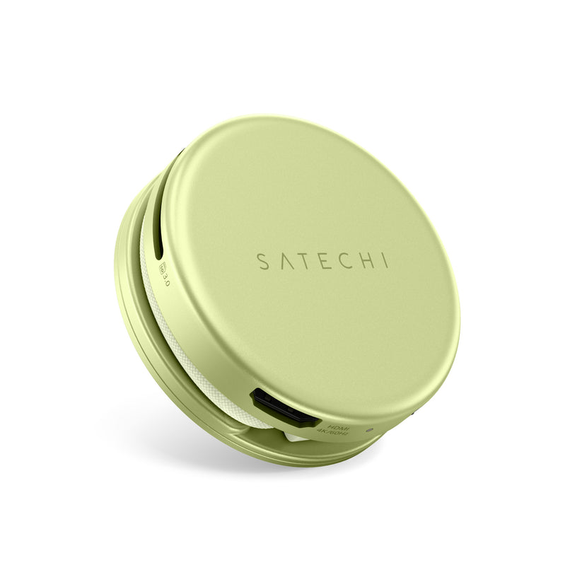 Satechi OntheGo 5-in-1 Multiport Adapter - adapter do urządzeń mobilnych USB-C/USB-A/HDMI 4K/czytnik kart SD/USB-C PD żółty