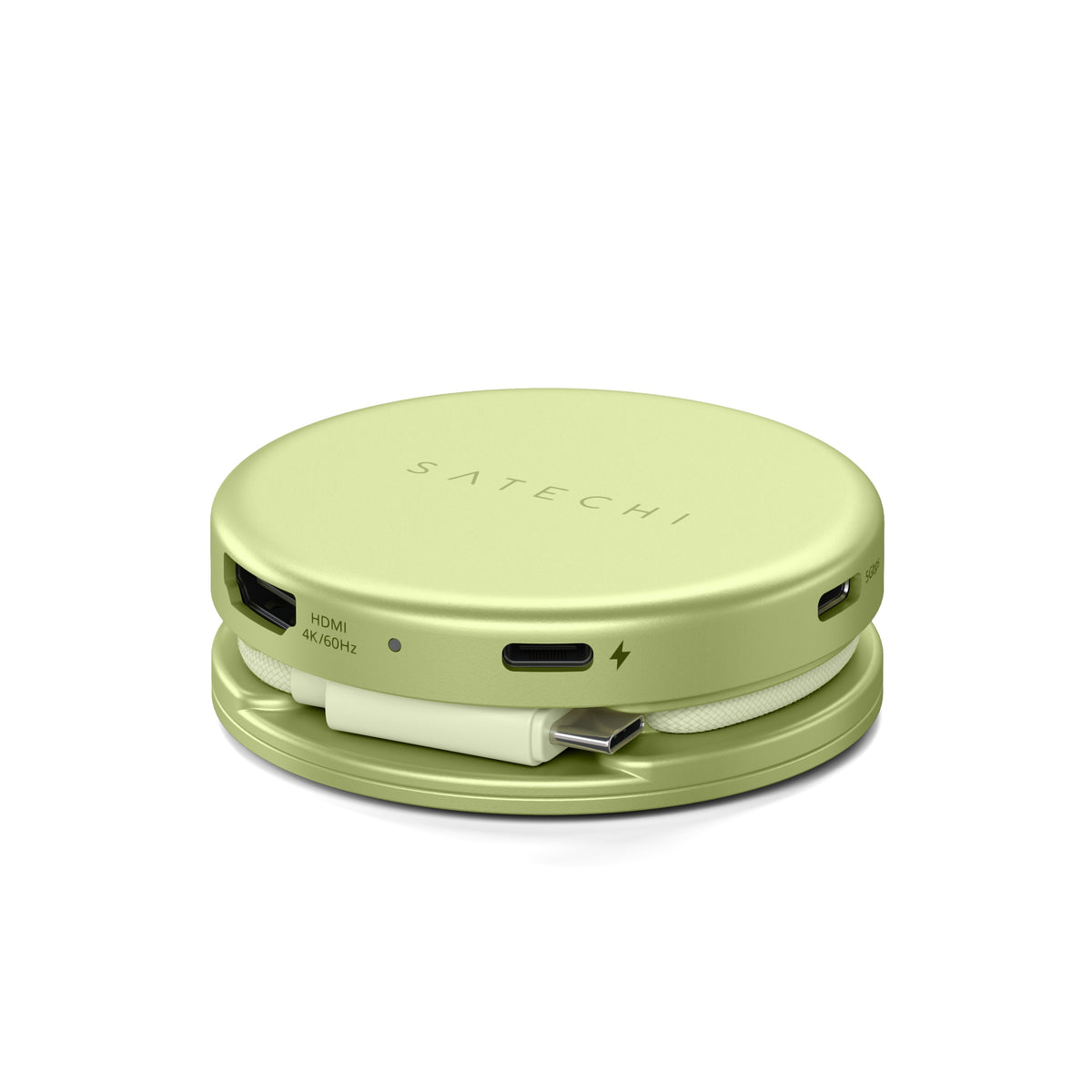 Satechi OntheGo 5-in-1 Multiport Adapter - adapter do urządzeń mobilnych USB-C/USB-A/HDMI 4K/czytnik kart SD/USB-C PD żółty