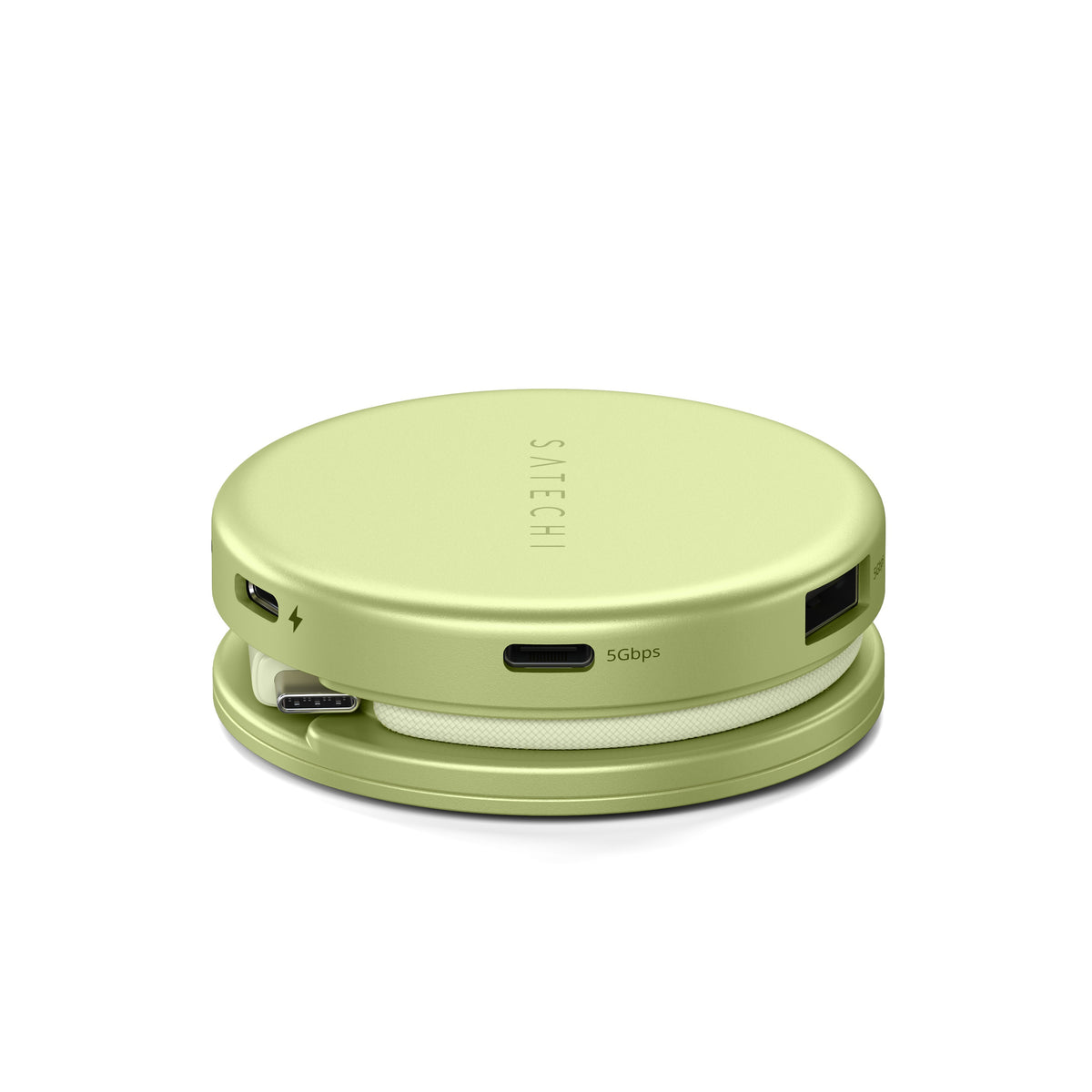 Satechi OntheGo 5-in-1 Multiport Adapter - adapter do urządzeń mobilnych USB-C/USB-A/HDMI 4K/czytnik kart SD/USB-C PD żółty