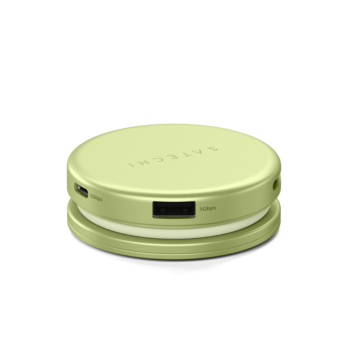 Satechi OntheGo 5-in-1 Multiport Adapter - adapter do urządzeń mobilnych USB-C/USB-A/HDMI 4K/czytnik kart SD/USB-C PD żółty