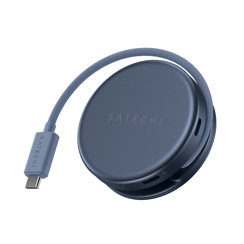 Satechi OntheGo 5-in-1 Multiport Adapter - adapter do urządzeń mobilnych USB-C/USB-A/HDMI 4K/czytnik kart SD/USB-C PD indygo