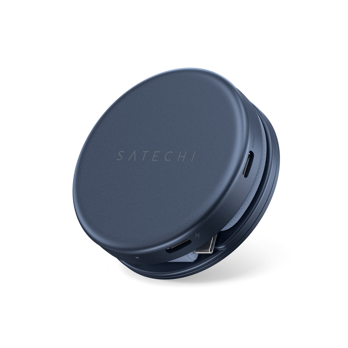 Satechi OntheGo 5-in-1 Multiport Adapter - adapter do urządzeń mobilnych USB-C/USB-A/HDMI 4K/czytnik kart SD/USB-C PD indygo
