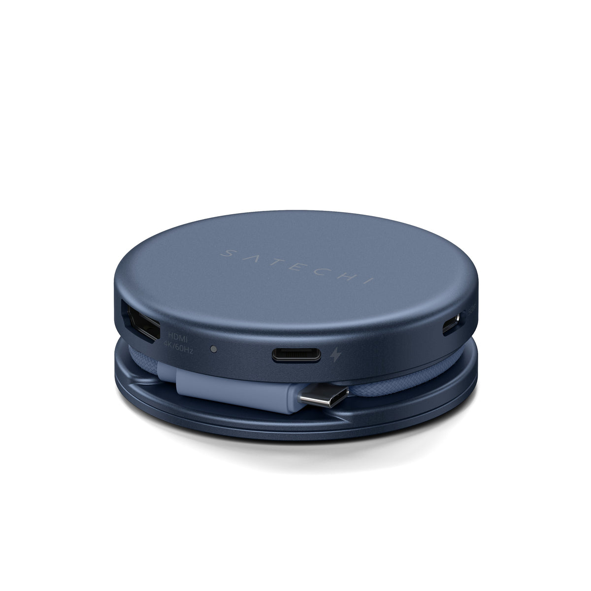 Satechi OntheGo 5-in-1 Multiport Adapter - adapter do urządzeń mobilnych USB-C/USB-A/HDMI 4K/czytnik kart SD/USB-C PD indygo