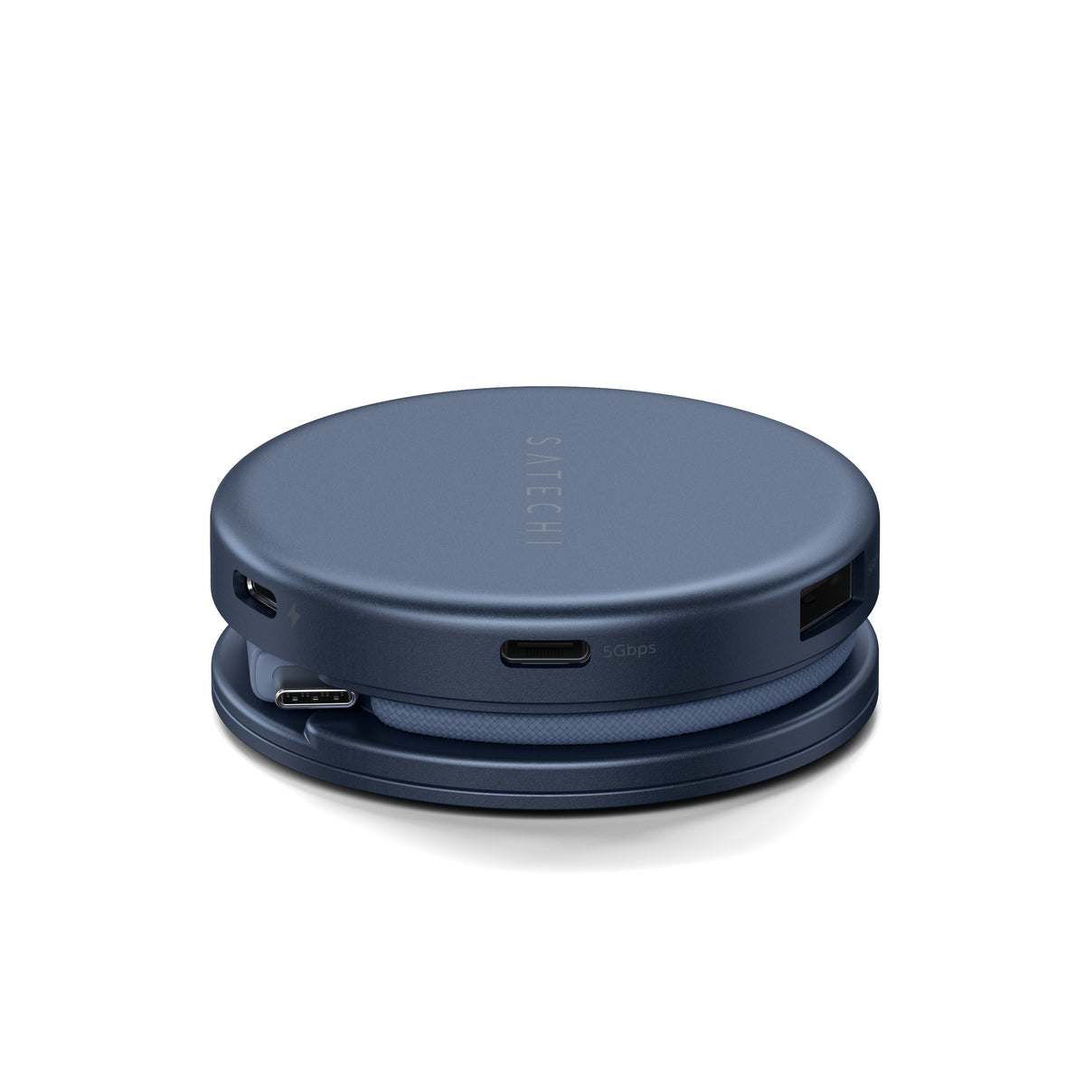 Satechi OntheGo 5-in-1 Multiport Adapter - adapter do urządzeń mobilnych USB-C/USB-A/HDMI 4K/czytnik kart SD/USB-C PD indygo