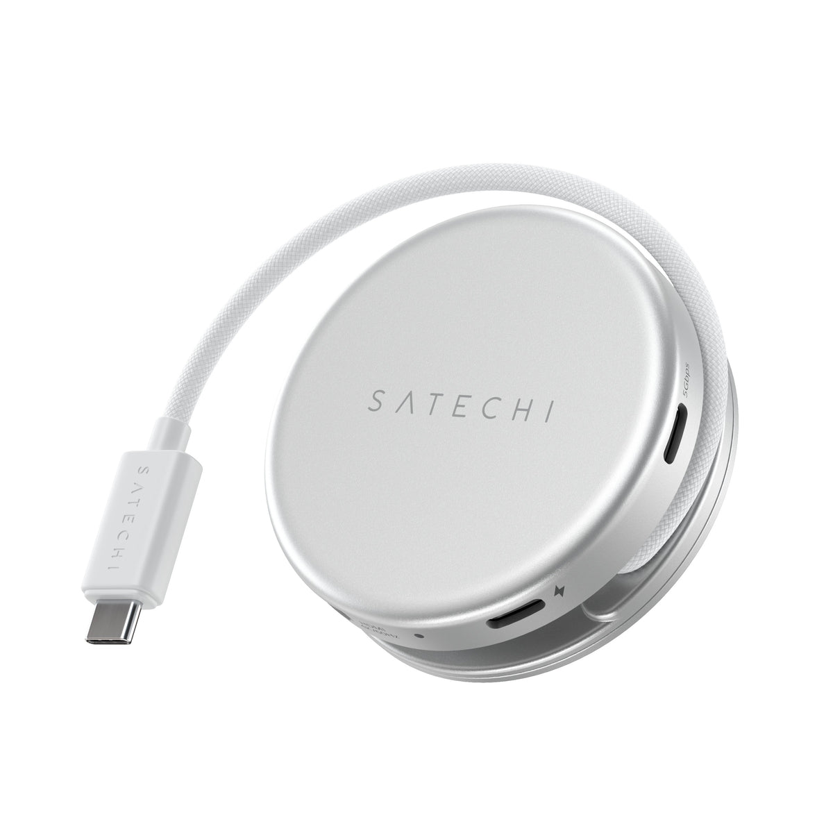 Satechi OntheGo 5-in-1 Multiport Adapter - adapter do urządzeń mobilnych USB-C/USB-A/HDMI 4K/czytnik kart SD/USB-C PD srebrny