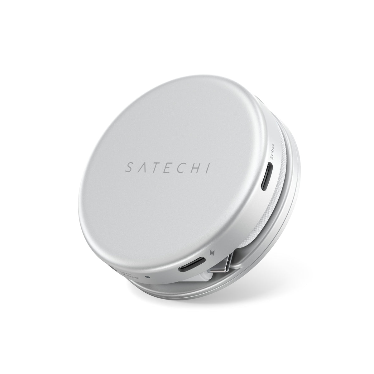 Satechi OntheGo 5-in-1 Multiport Adapter - adapter do urządzeń mobilnych USB-C/USB-A/HDMI 4K/czytnik kart SD/USB-C PD srebrny