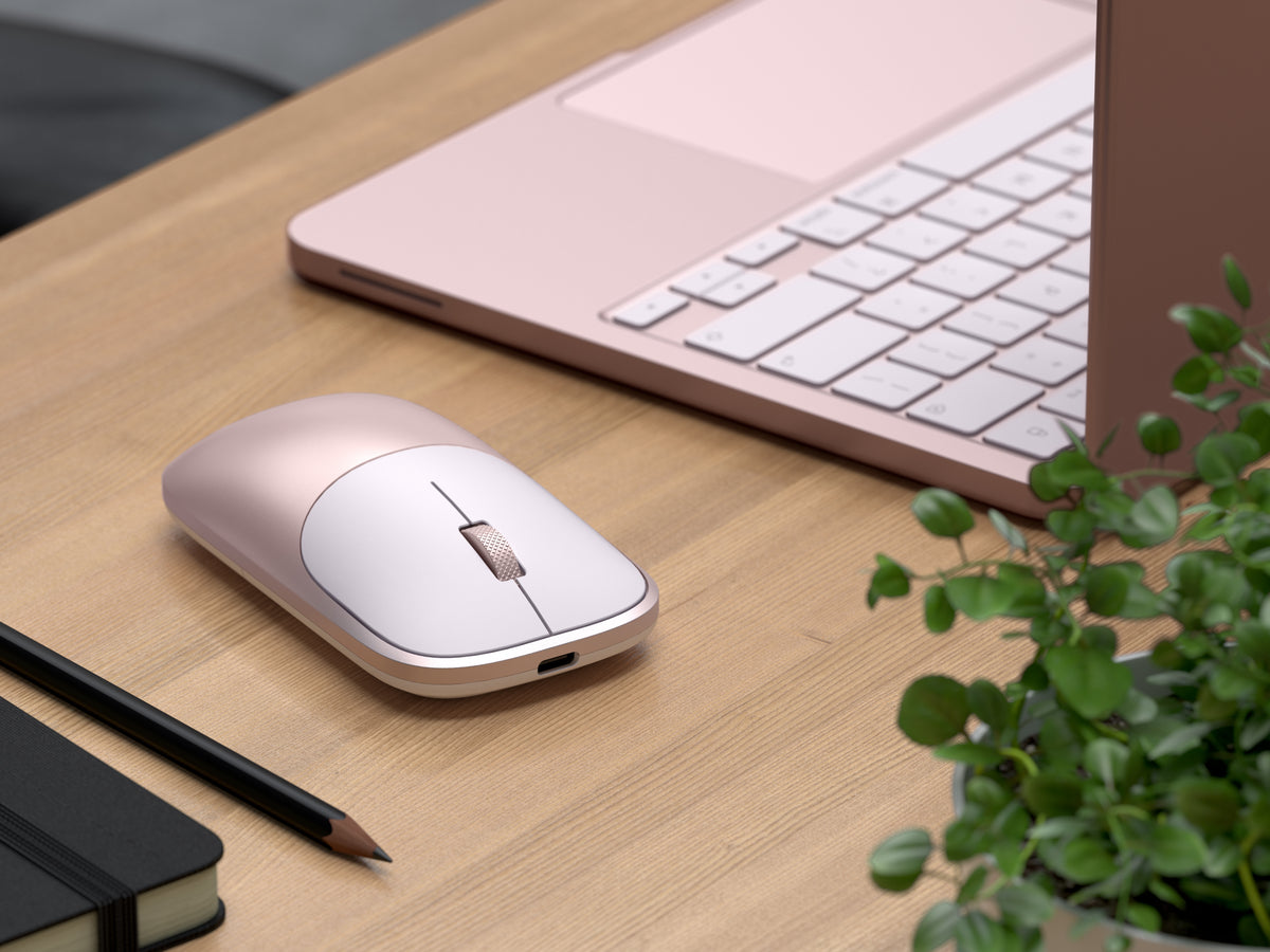 Satechi Slim EX Mouse - mysz bezprzewodowa do dwóch urządzeń różowa