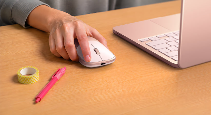 Satechi Slim EX Mouse - mysz bezprzewodowa do dwóch urządzeń różowa