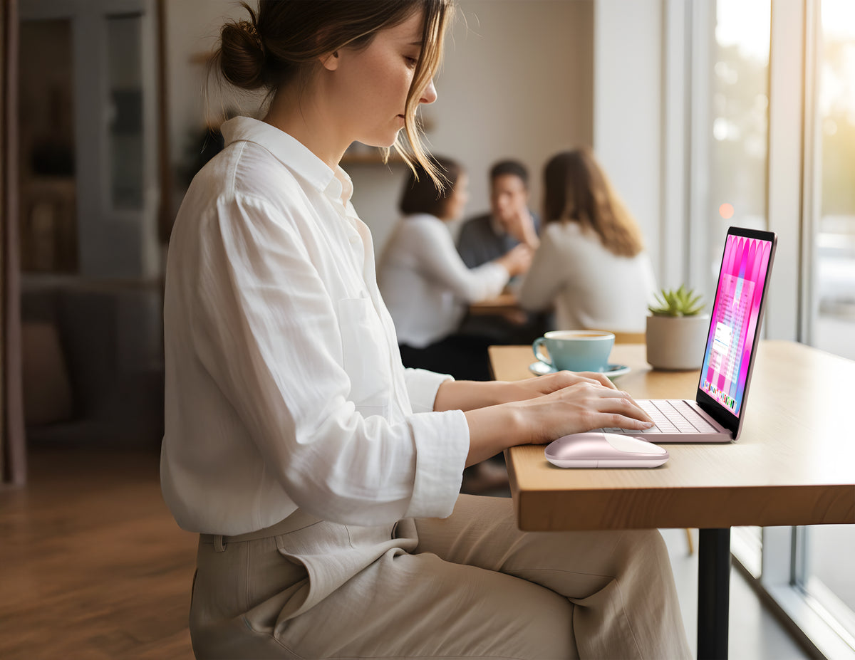 Satechi Slim EX Mouse - mysz bezprzewodowa do dwóch urządzeń różowa