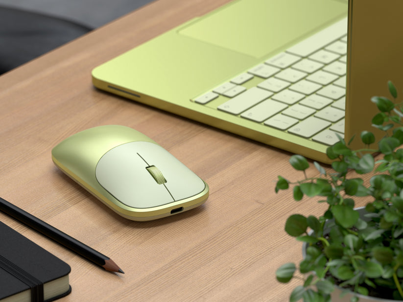 Satechi Slim EX Mouse - mysz bezprzewodowa do dwóch urządzeń żółta