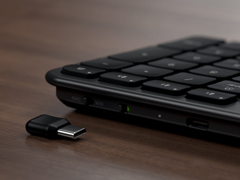 Satechi Slim EX3 - klawiatura BT do trzech urządzeń z przełącznikiem trybu Mac/Windows space black