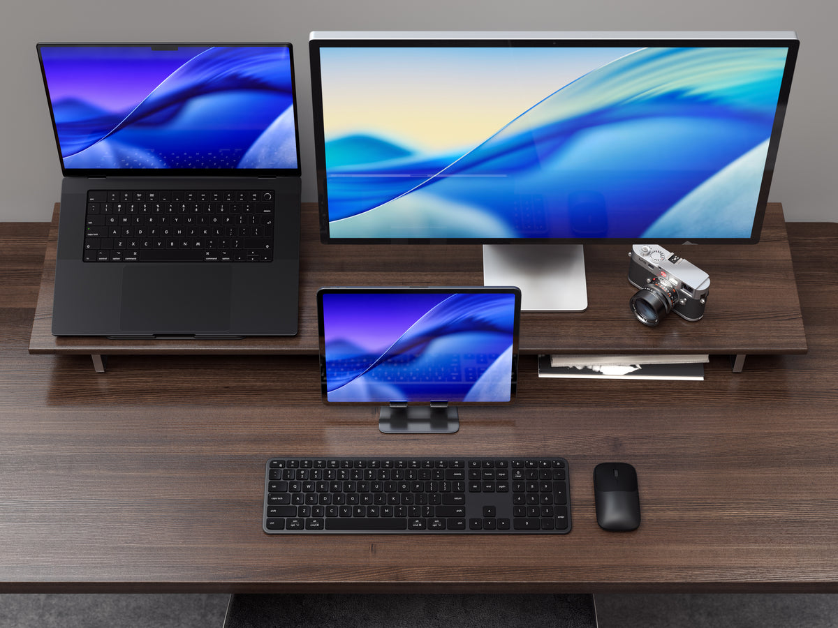 Satechi Slim EX3 - klawiatura BT do trzech urządzeń z przełącznikiem trybu Mac/Windows space black