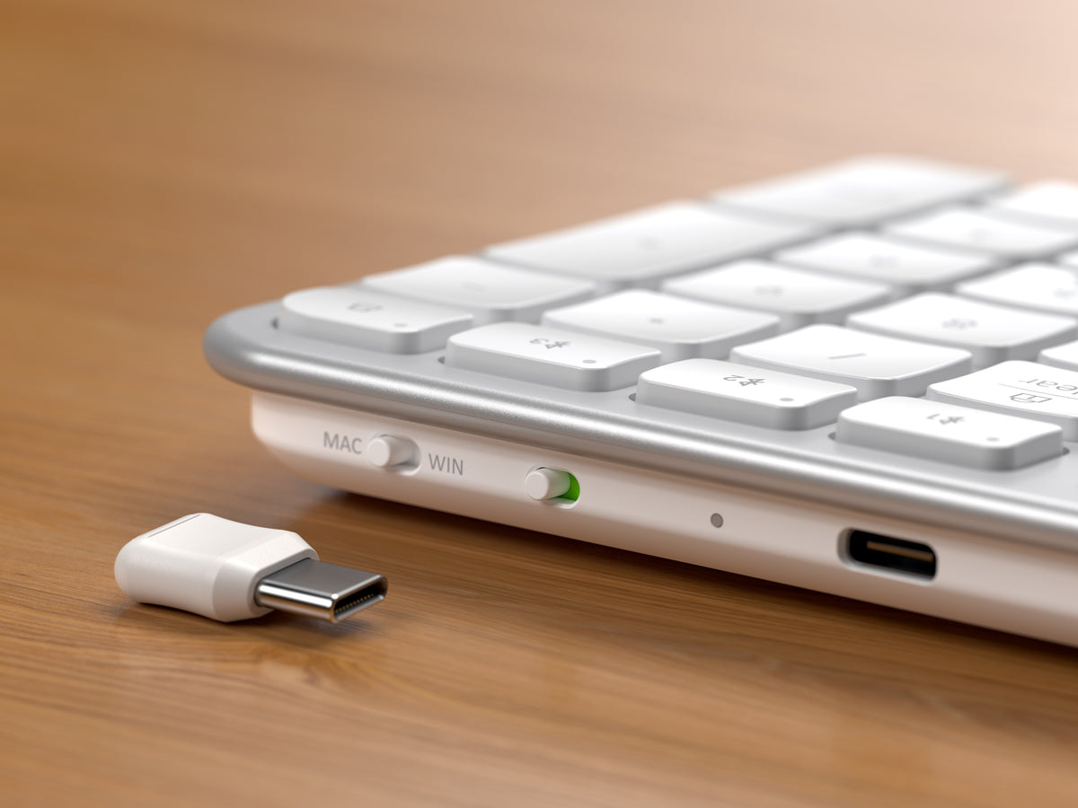 Satechi Slim EX3 - klawiatura BT do trzech urządzeń z przełącznikiem trybu Mac/Windows silver