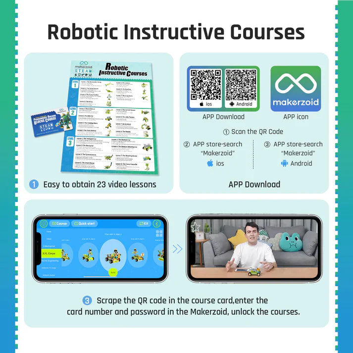 Makerzoid Robot Master Standard - zestaw ponad 370 klocków edukacyjnych z możliwością kodowania