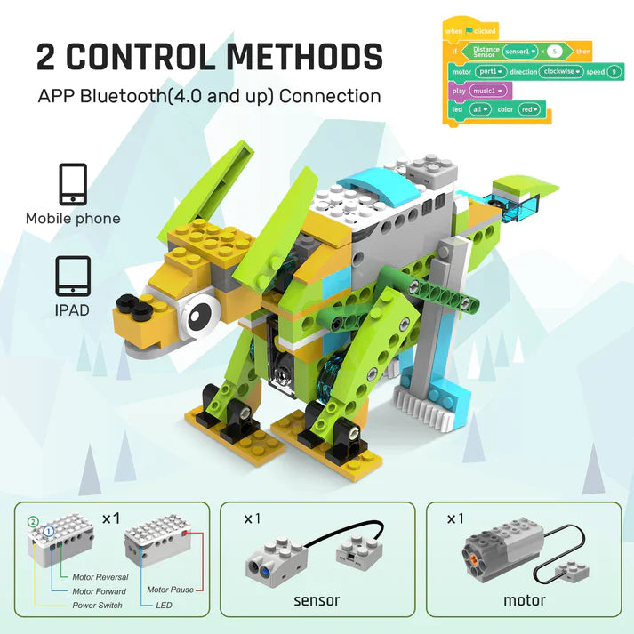 Makerzoid Robot Master Standard - zestaw ponad 370 klocków edukacyjnych z możliwością kodowania