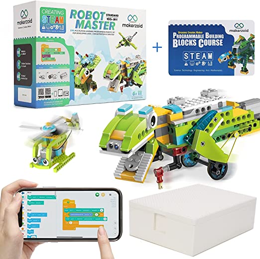 Makerzoid Robot Master Standard - zestaw ponad 370 klocków edukacyjnych z możliwością kodowania