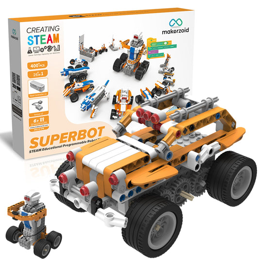 Makerzoid Superbot - zestaw ponad 400 klocków edukacyjnych z możliwością kodowania
