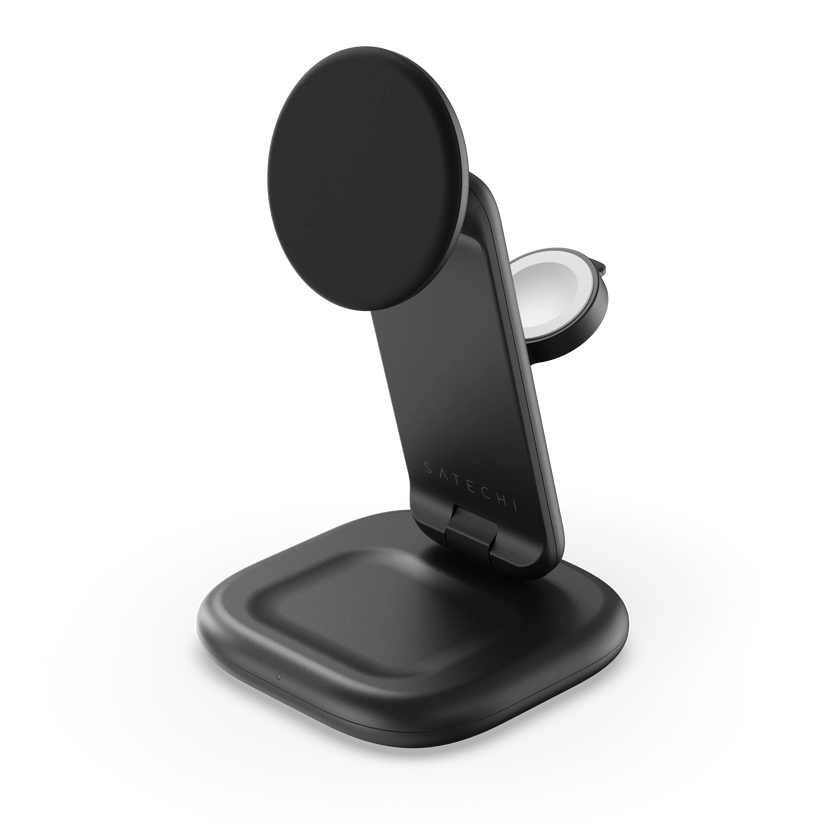 Satechi 3in1 Qi2 25W Foldable Charging Stand - składana ładowarka bezprzewodowa 3w1 czarna
