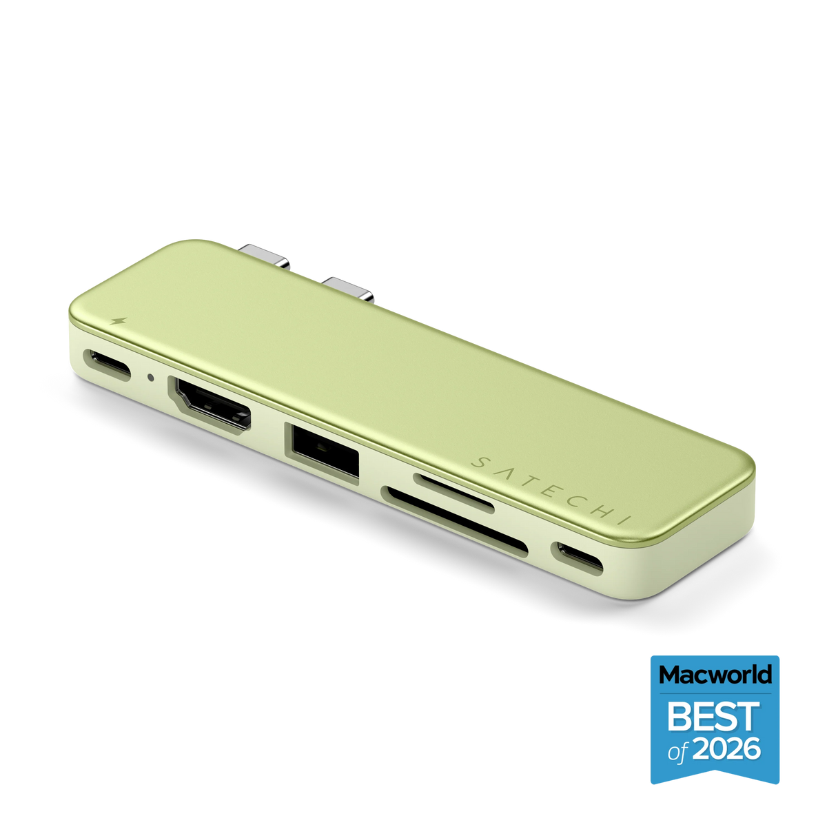 Satechi USB-C Snap Hub - adapter do urządzeń mobilnych USB-C/USB-A/HDMI 4K/czytnik kart micro/SD/USB-C PD żółty