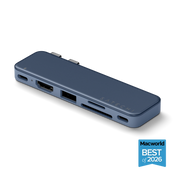 Satechi USB-C Snap Hub - adapter do urządzeń mobilnych USB-C/USB-A/HDMI 4K/czytnik kart micro/SD/USB-C PD indygo