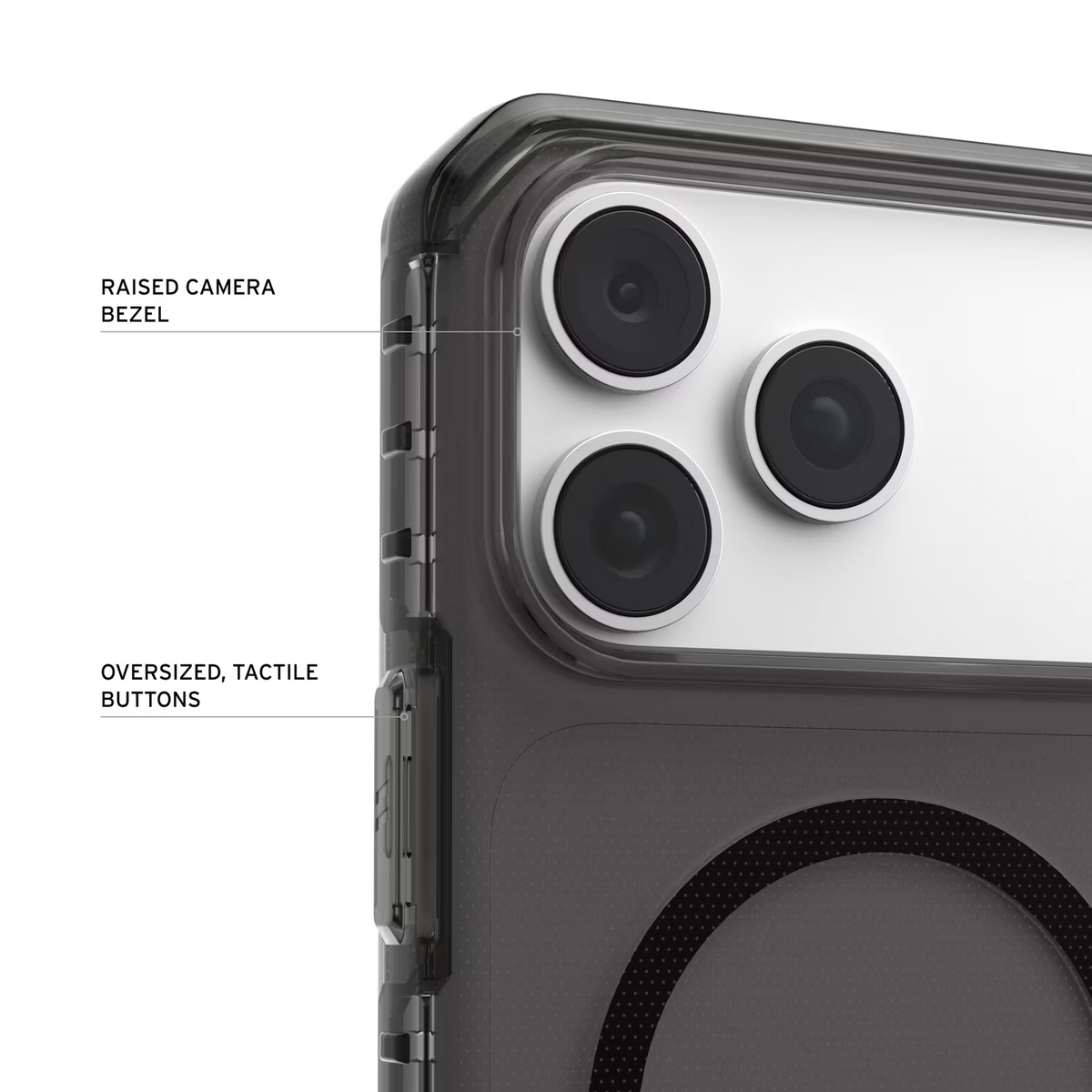 UAG Plyo LT MagSafe - etui do iPhone 18 Pro / 17 Pro kompatybilne z MagSafe ash/black