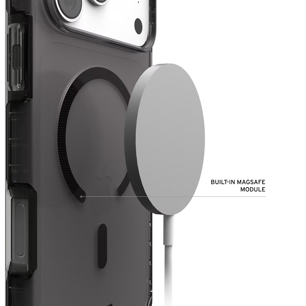 UAG Plyo LT MagSafe - etui do iPhone 18 Pro / 17 Pro kompatybilne z MagSafe ash/black