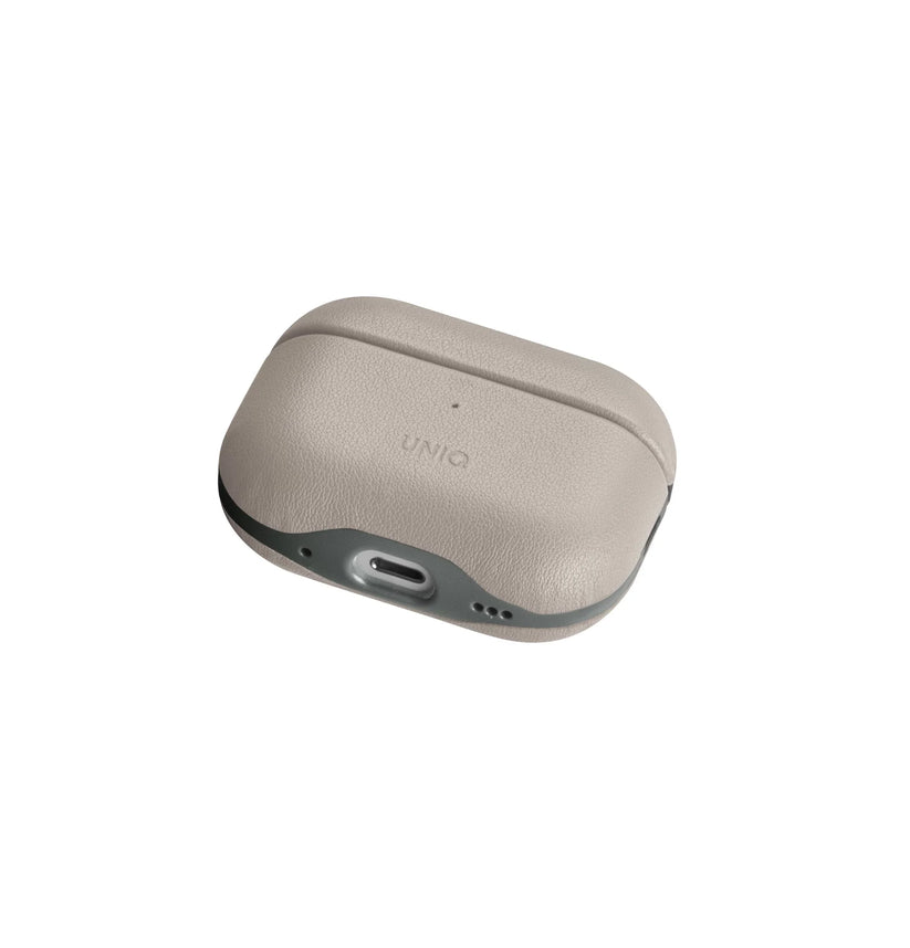 UNIQ Lyden DS - etui ze sztucznej skóry do AirPods Pro 2 beżowe zielone