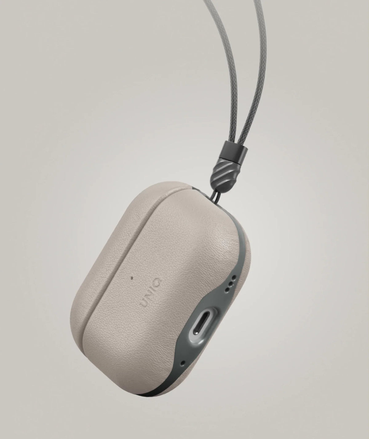 UNIQ Lyden DS - etui ze sztucznej skóry do AirPods Pro 2 beżowe zielone