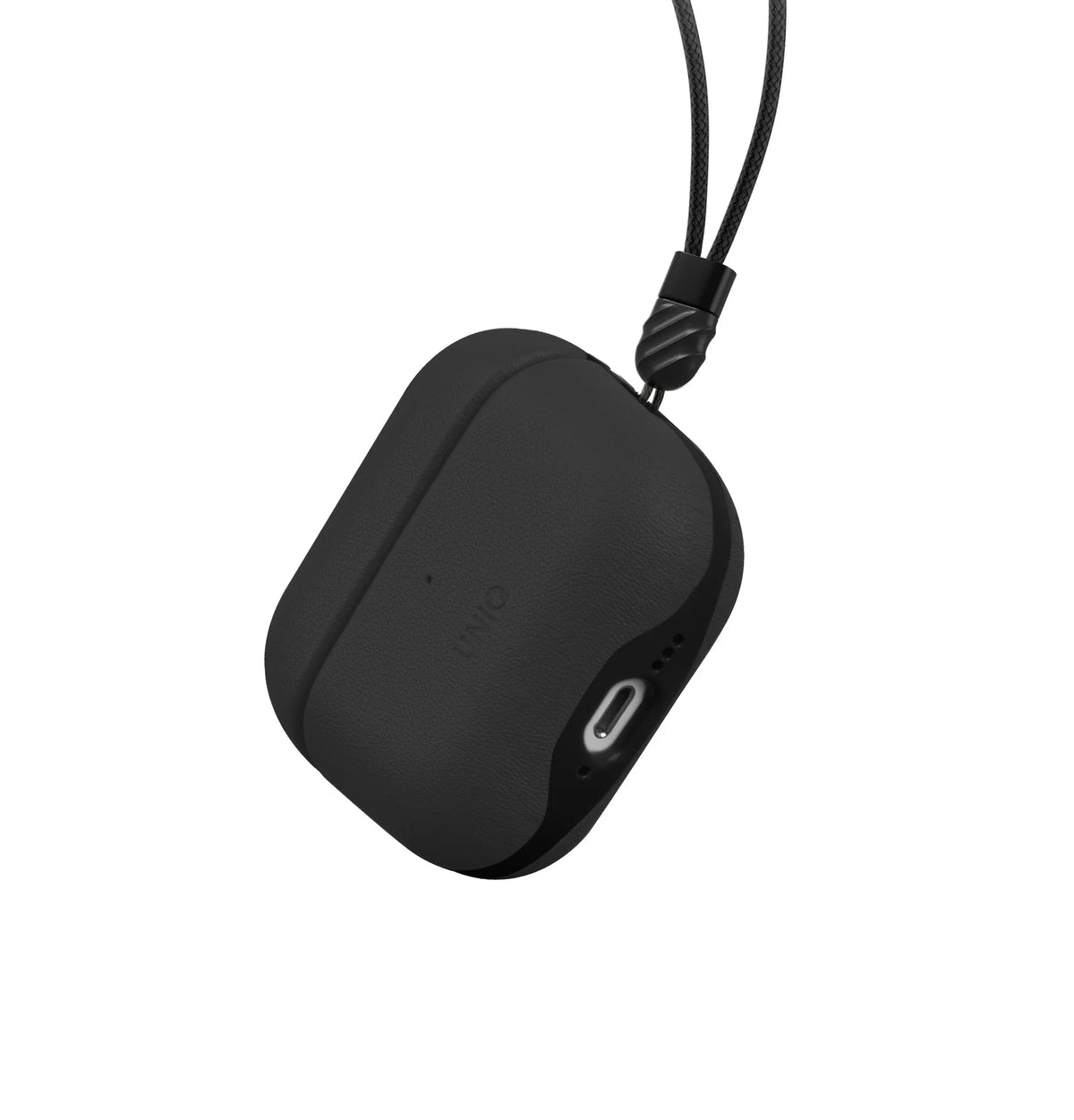 UNIQ Lyden DS - etui ze sztucznej skóry do AirPods 4 czarne
