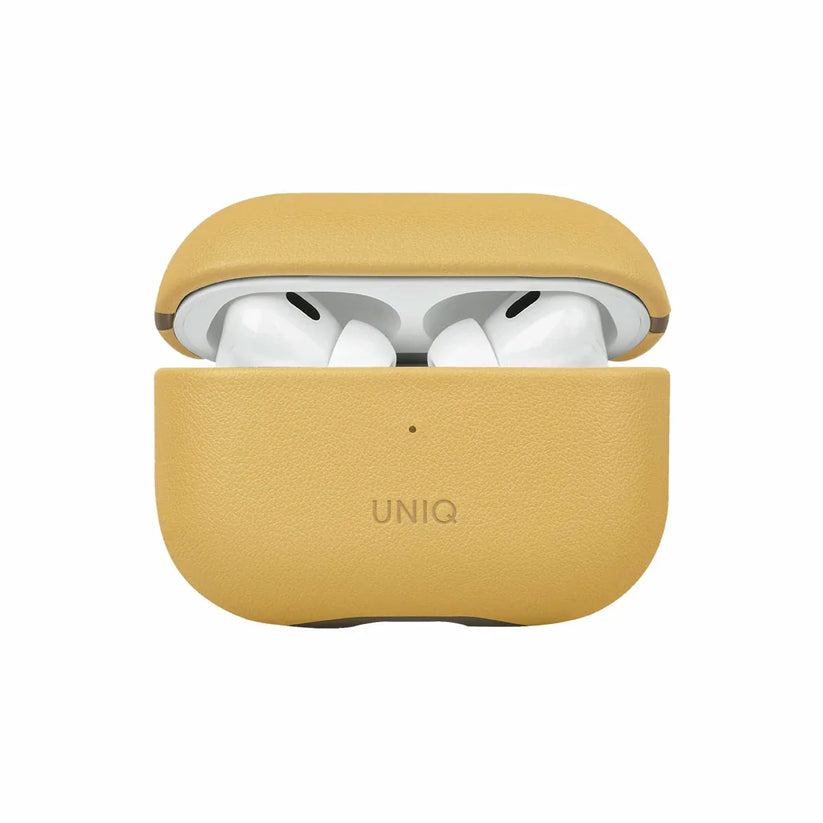 UNIQ Lyden DS - etui ze sztucznej skóry do AirPods Pro 2 żółte szare