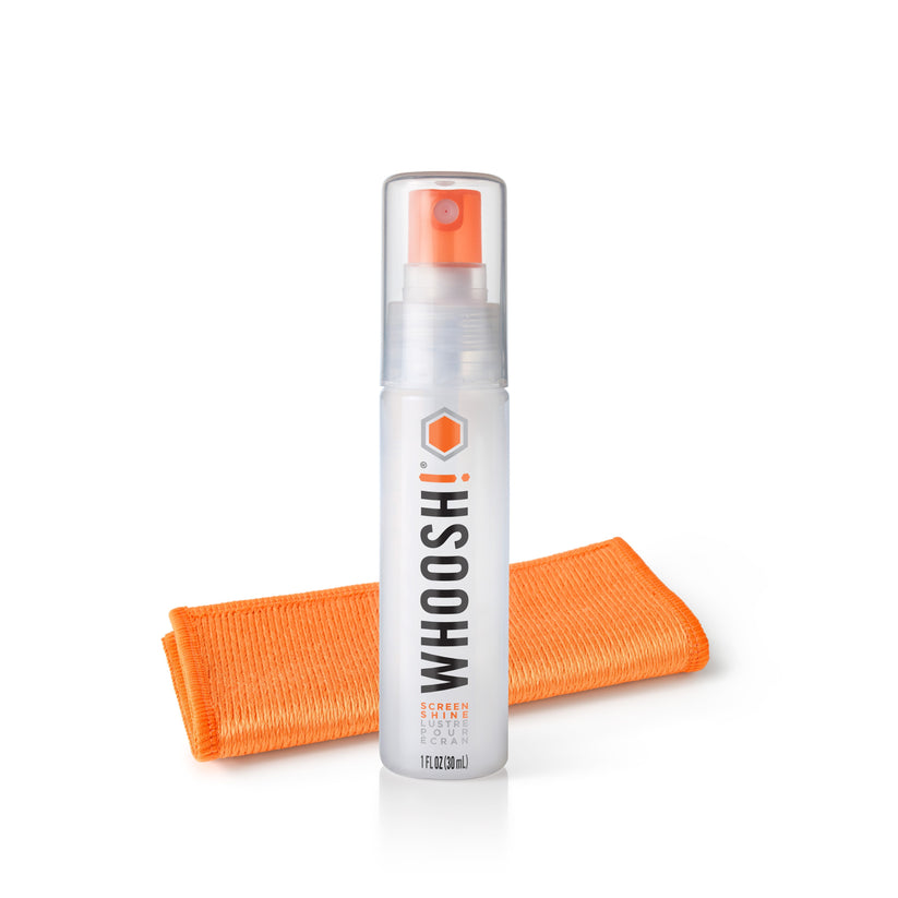 Whoosh Go - spray do czyszczenia ekranów 30ml + ściereczka z mikrofibry