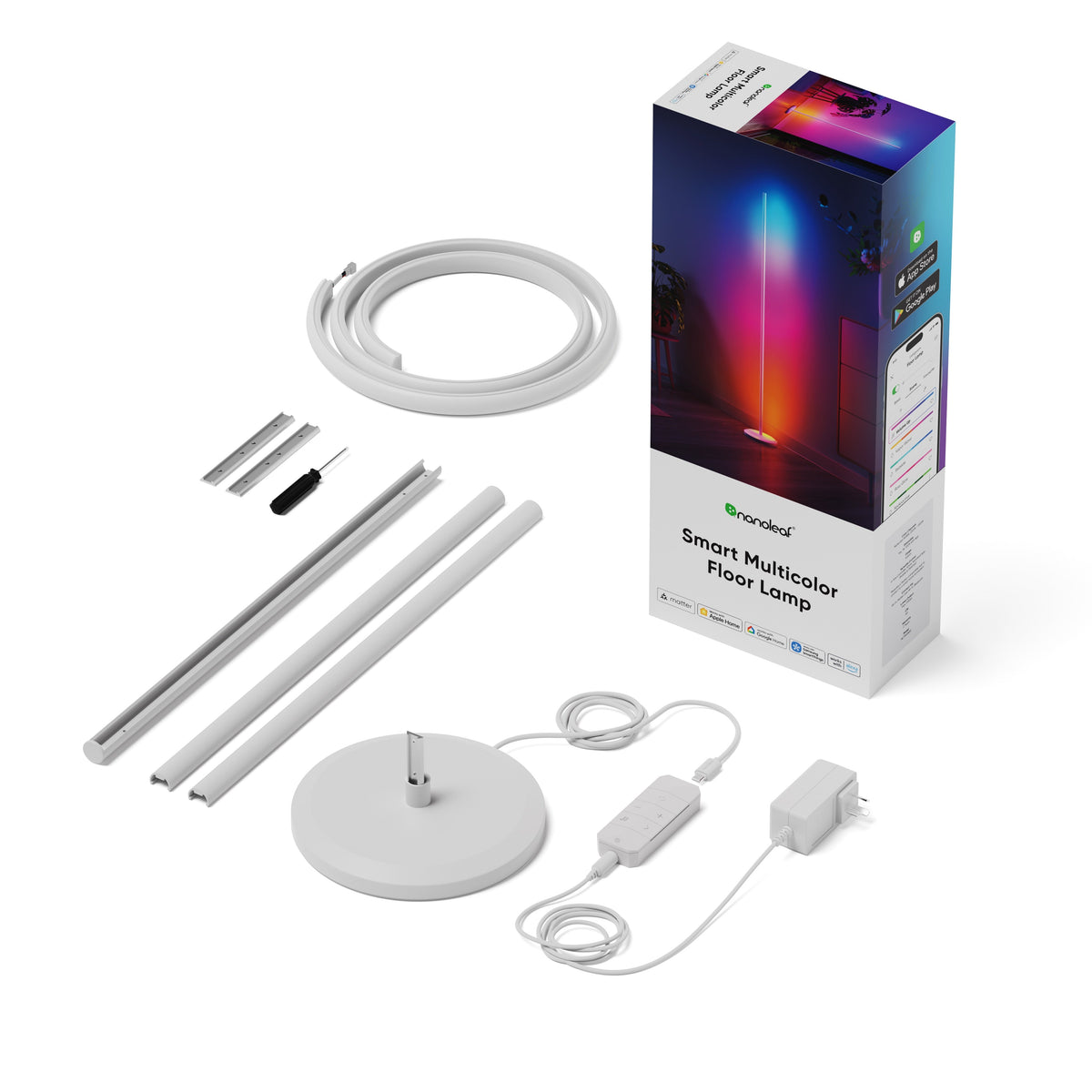 Nanoleaf Floor Lamp - inteligentna lampa podłogowa biała