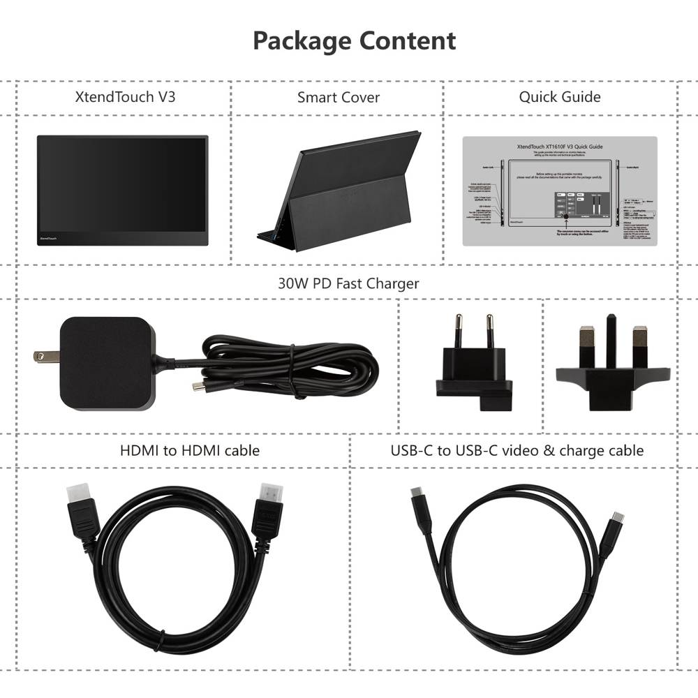 Pepper Jobs XtendTouch 15.6 IPS USB-C touch monitor (V3) - Przenośny monitor