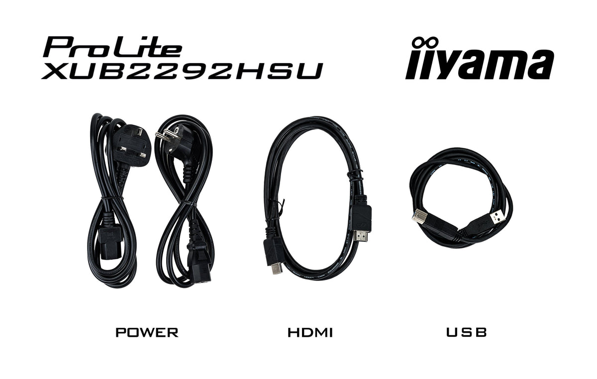 IIYAMA Monitor 21,5" ProLite IPS, 100Hz, FreeSync, PIVOT, 0.4ms, HDMI, DP, 4xUSB 3.2, 2x2W, HAS(150mm) czarny