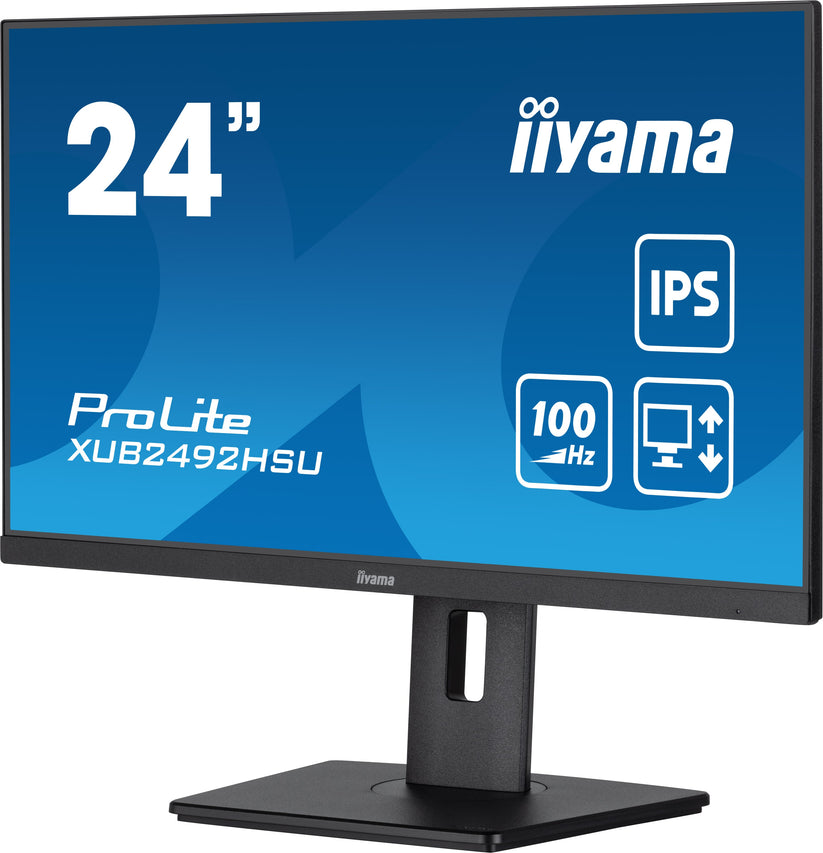 IIYAMA Monitor 23,8" IPS HDMI DP 100Hz SLIM,HAS (150mm) 4xUSB - czarny
