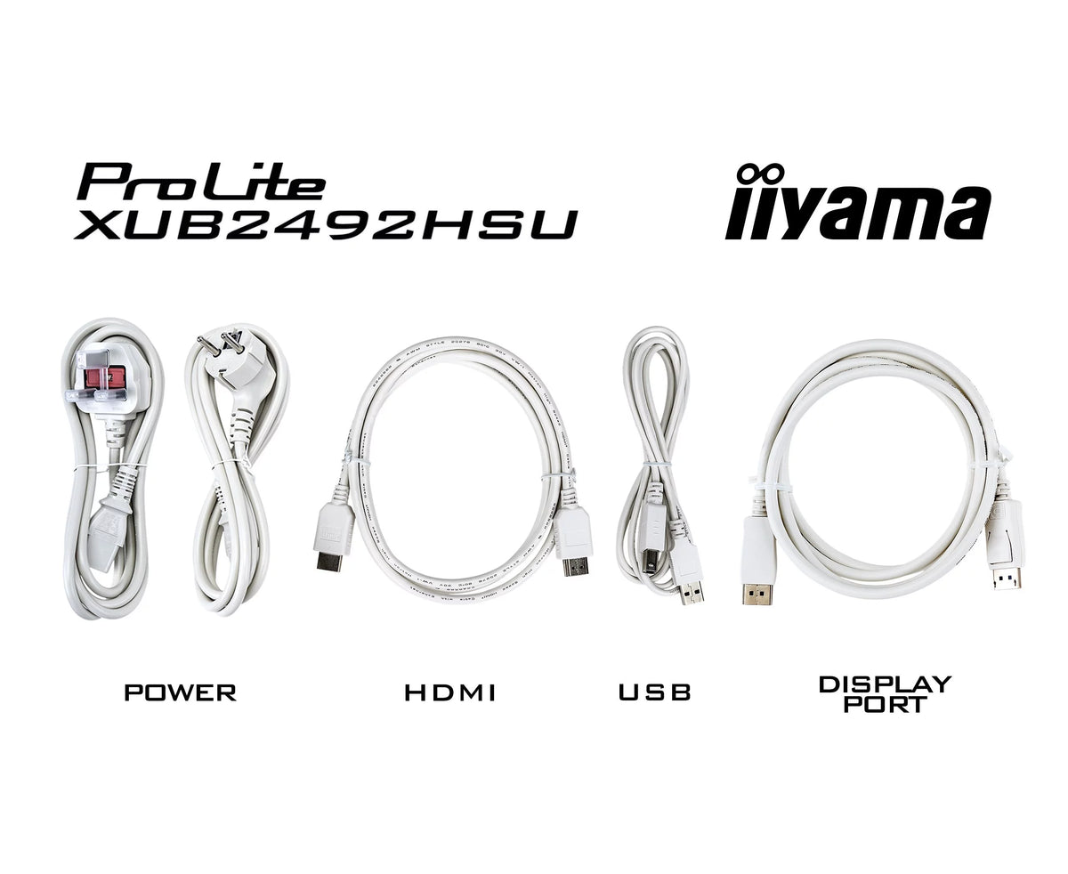 IIYAMA Monitor 23,8" IPS HDMI DP 100Hz SLIM,HAS (150mm) 4xUSB - biały