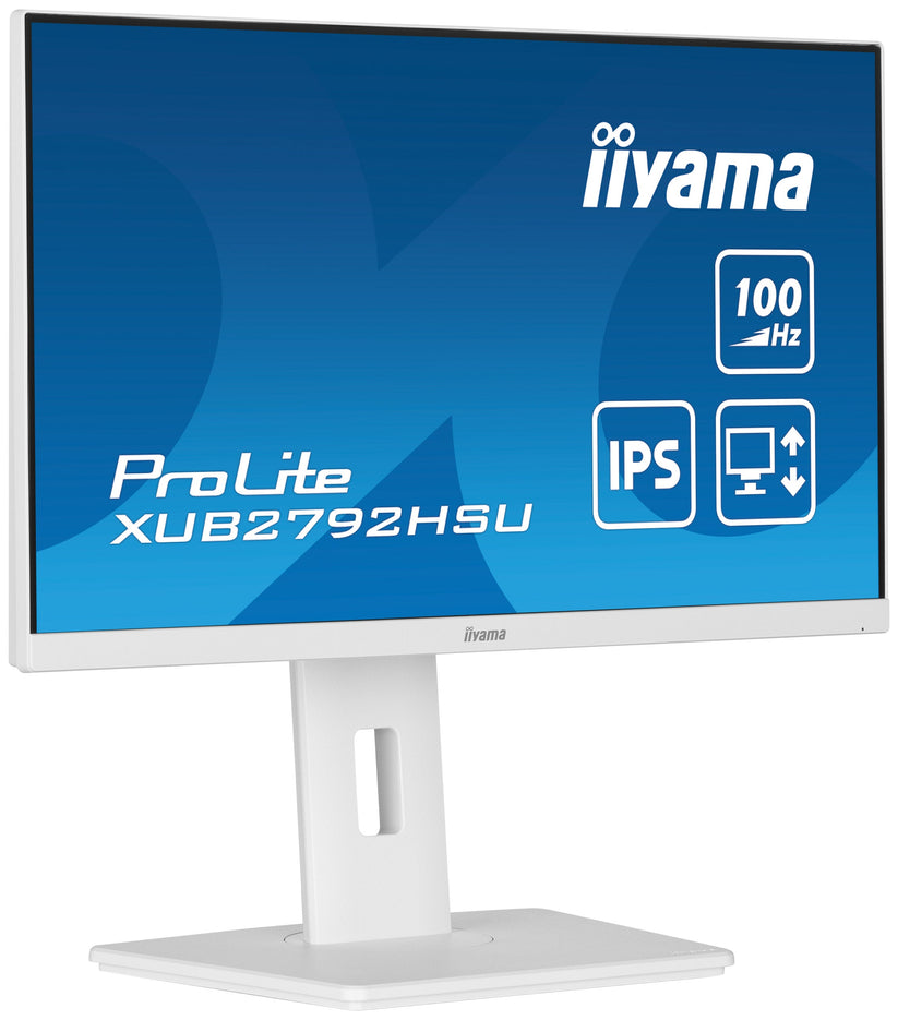 IIYAMA Monitor 27" ProLite IPS SLIM, HDMI, DP, 100Hz, 4xUSB 3.2, PIVOT, HAS (150mm), 2x2W biały