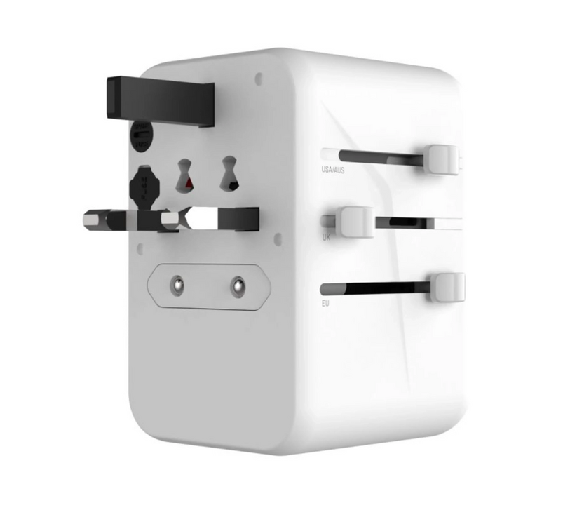 FIXED ładowarka adapter podróżny 3xUSB-C 2xUSB-A 65W - biały