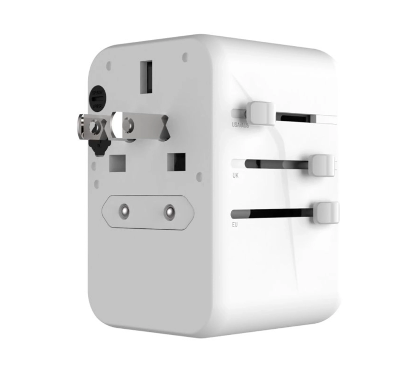FIXED ładowarka adapter podróżny 3xUSB-C 2xUSB-A 65W - biały