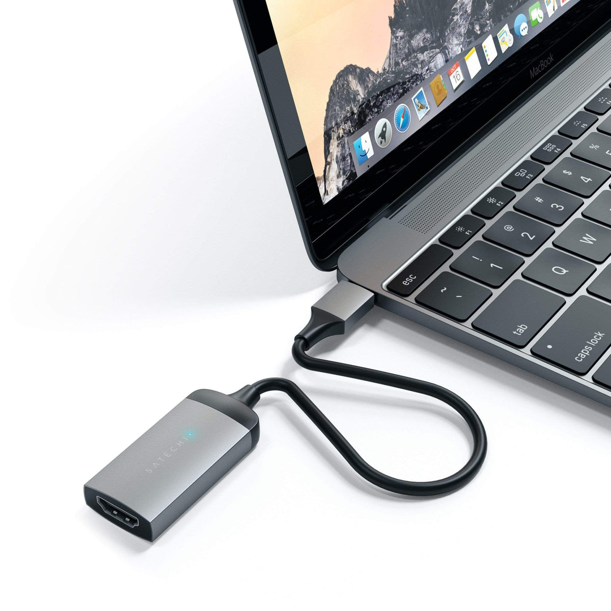 Satechi Aluminium Adapter - aluminiowy adapter do urządzeń mobilnych USB-C/ 4K HDMI space grey