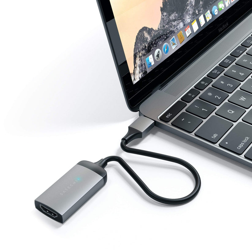 Satechi Aluminium Adapter - aluminiowy adapter do urządzeń mobilnych USB-C/ 4K HDMI space grey
