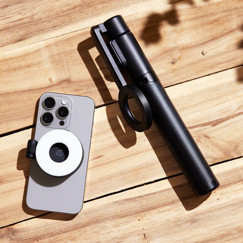 Adam Elements Selfie Pro - magnetyczny selfie stick bluetooth ze statywem i lampką LED czarny