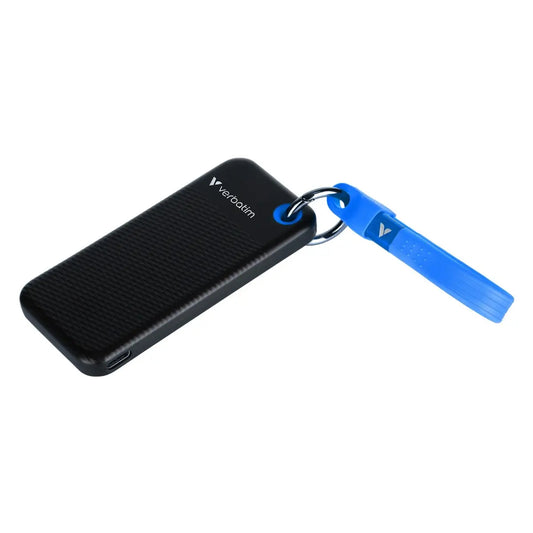 Verbatim Pocket - dysk zewnętrzny SSD 2TB z kablem USB-C 3.2 gen. 2 czarny niebieski