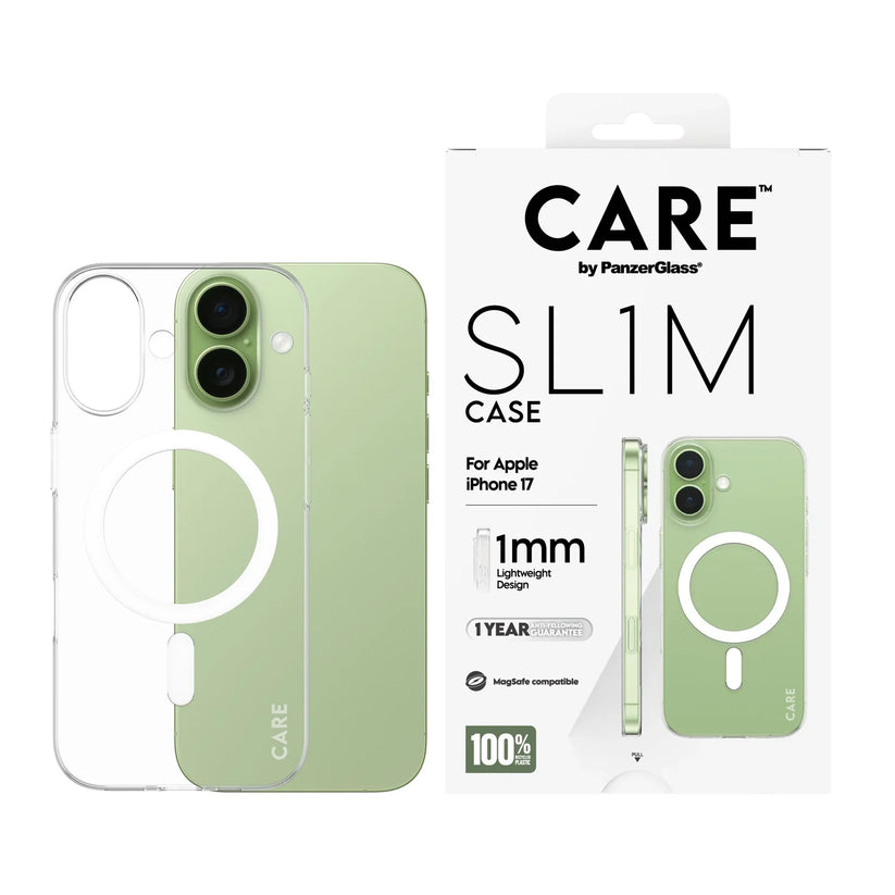 Care by PanzerGlass SL1M - etui MagSafe do iPhone 17 przezroczyste