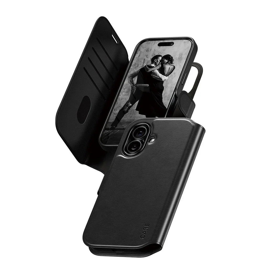 Care by PanzerGlass Feature Case Tango 2in1 - etui Magsafe z klapką 2w1 iPhone 17 czarne